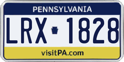 PA license plate LRX1828