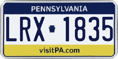 PA license plate LRX1835