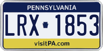 PA license plate LRX1853