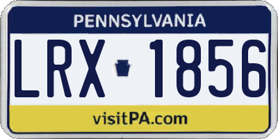 PA license plate LRX1856