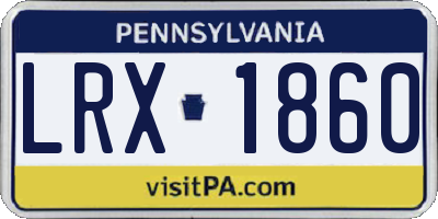 PA license plate LRX1860