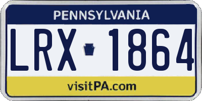 PA license plate LRX1864