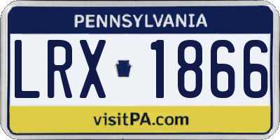PA license plate LRX1866