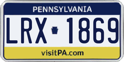 PA license plate LRX1869