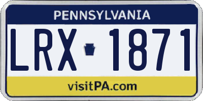 PA license plate LRX1871