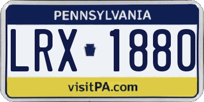 PA license plate LRX1880
