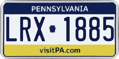 PA license plate LRX1885