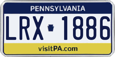 PA license plate LRX1886