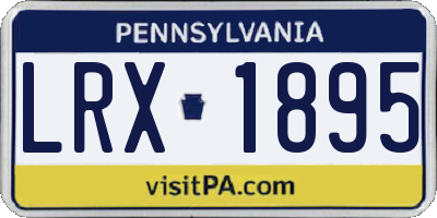 PA license plate LRX1895