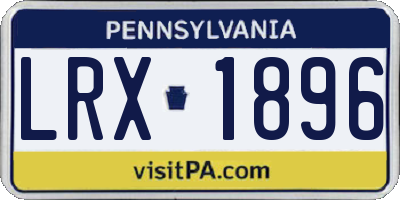PA license plate LRX1896