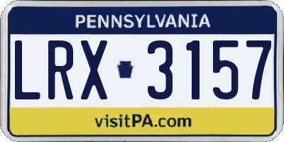 PA license plate LRX3157