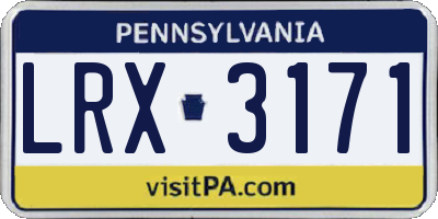 PA license plate LRX3171