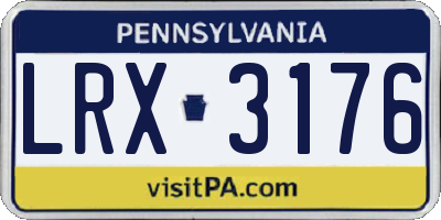 PA license plate LRX3176