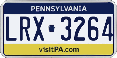 PA license plate LRX3264