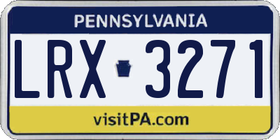 PA license plate LRX3271