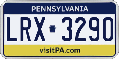PA license plate LRX3290