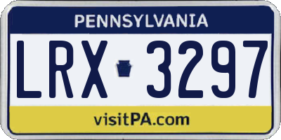 PA license plate LRX3297