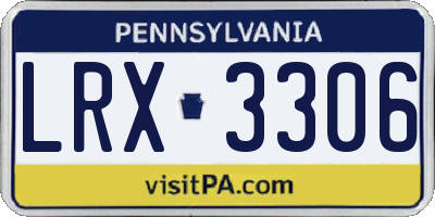 PA license plate LRX3306