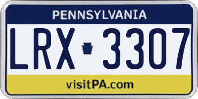 PA license plate LRX3307
