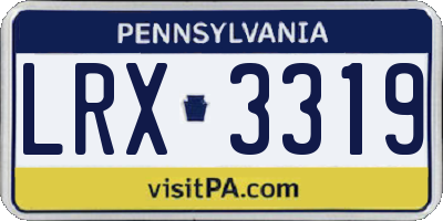 PA license plate LRX3319