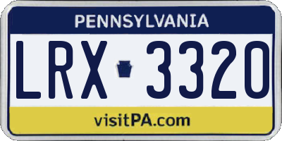 PA license plate LRX3320