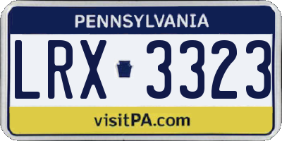 PA license plate LRX3323