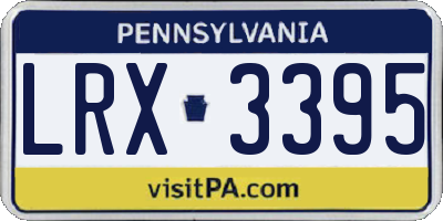 PA license plate LRX3395