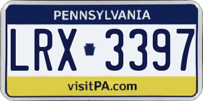 PA license plate LRX3397
