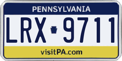 PA license plate LRX9711