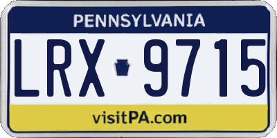 PA license plate LRX9715