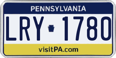 PA license plate LRY1780