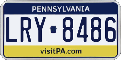 PA license plate LRY8486