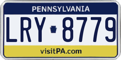 PA license plate LRY8779