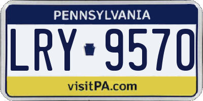 PA license plate LRY9570