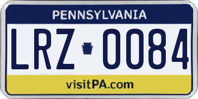 PA license plate LRZ0084