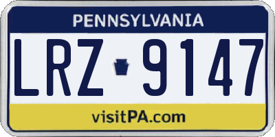 PA license plate LRZ9147