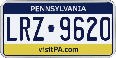 PA license plate LRZ9620