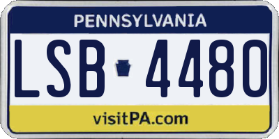 PA license plate LSB4480