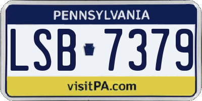 PA license plate LSB7379