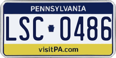 PA license plate LSC0486