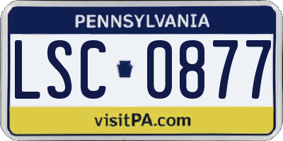 PA license plate LSC0877