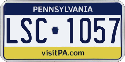 PA license plate LSC1057