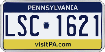 PA license plate LSC1621