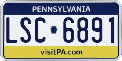 PA license plate LSC6891
