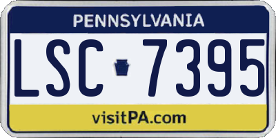 PA license plate LSC7395