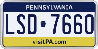 PA license plate LSD7660