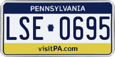 PA license plate LSE0695