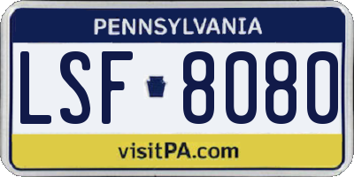 PA license plate LSF8080