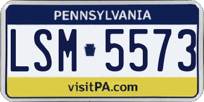 PA license plate LSM5573