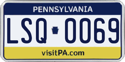 PA license plate LSQ0069